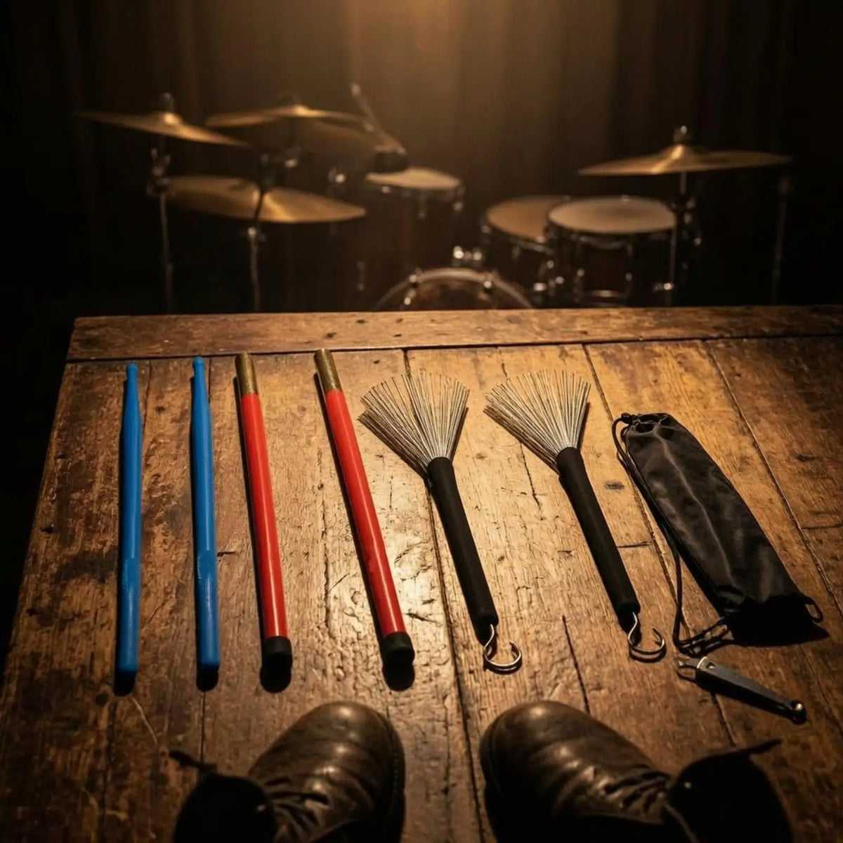 Acoustic Jazz Drumstick & Brush Set⁠