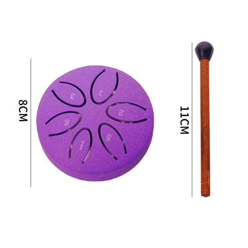 Portable Mini Steel Tongue Drum (8 Notes)⁠