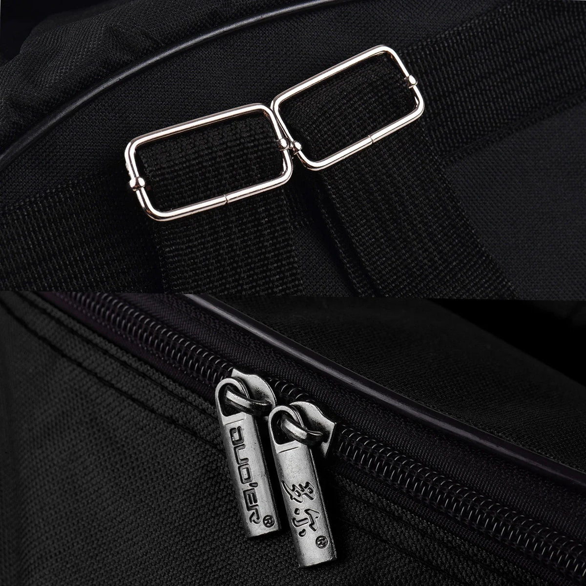 Compact Snare Drum Backpack Case, Carrying Round Tool Bag with Shoulder Strap and External Pockets,musical Instrumentaccessories
