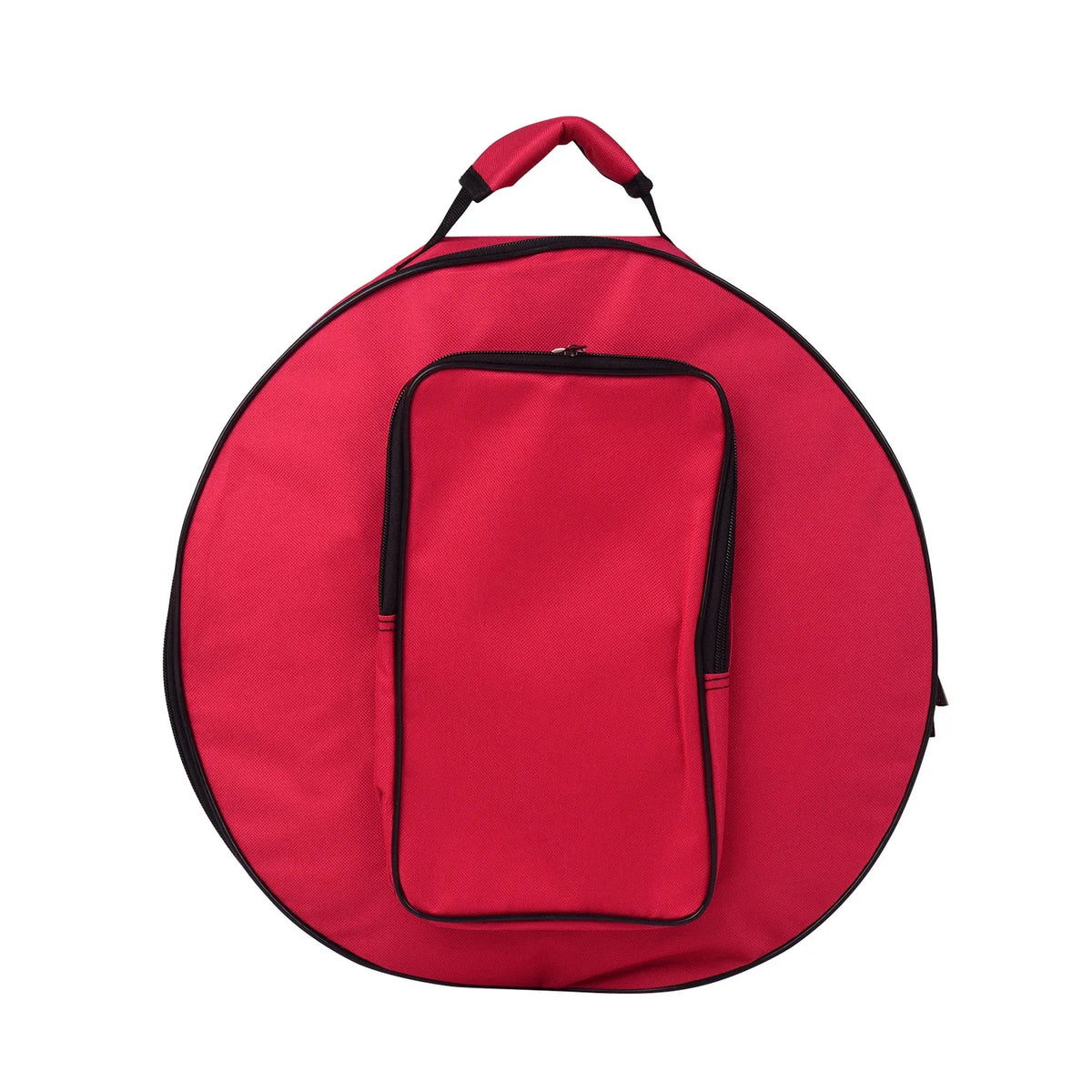 Compact Snare Drum Backpack Case, Carrying Round Tool Bag with Shoulder Strap and External Pockets,musical Instrumentaccessories