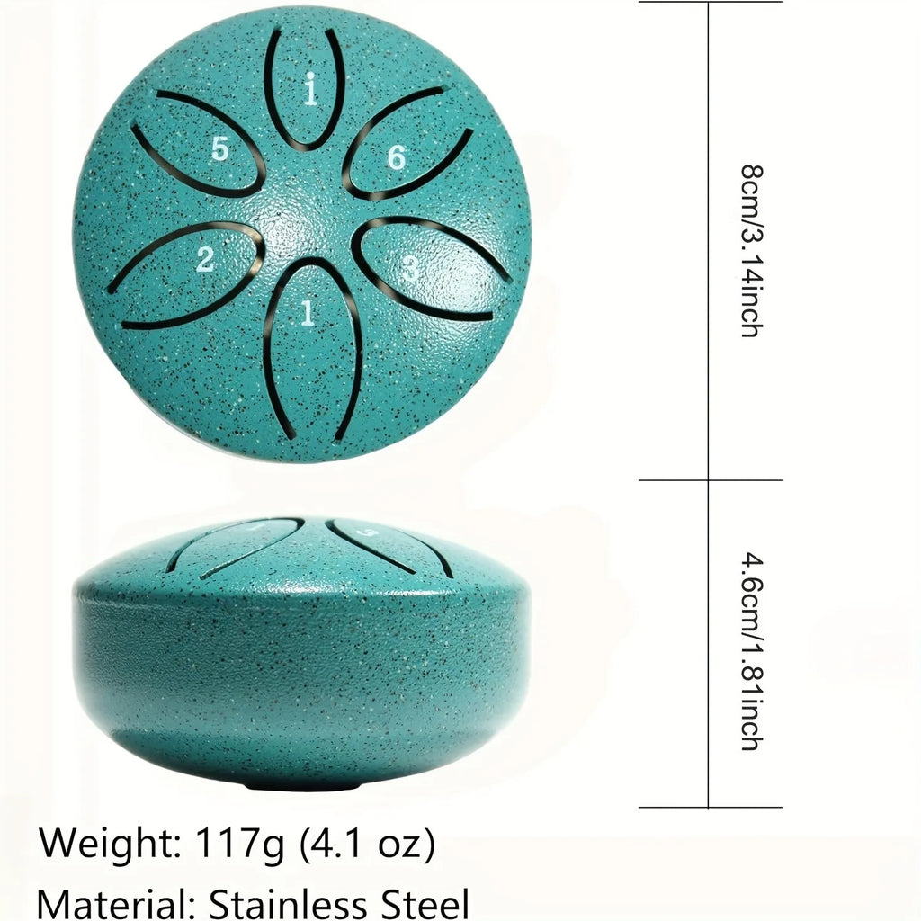 Portable Mini Steel Tongue Drum (8 Notes)⁠