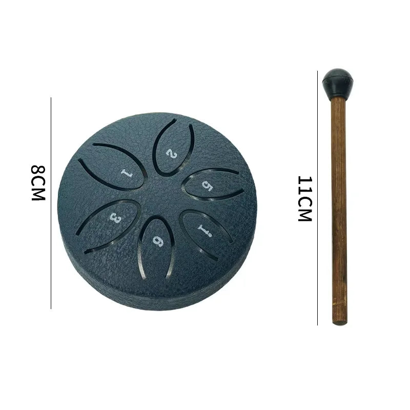 Portable Mini Steel Tongue Drum (8 Notes)⁠