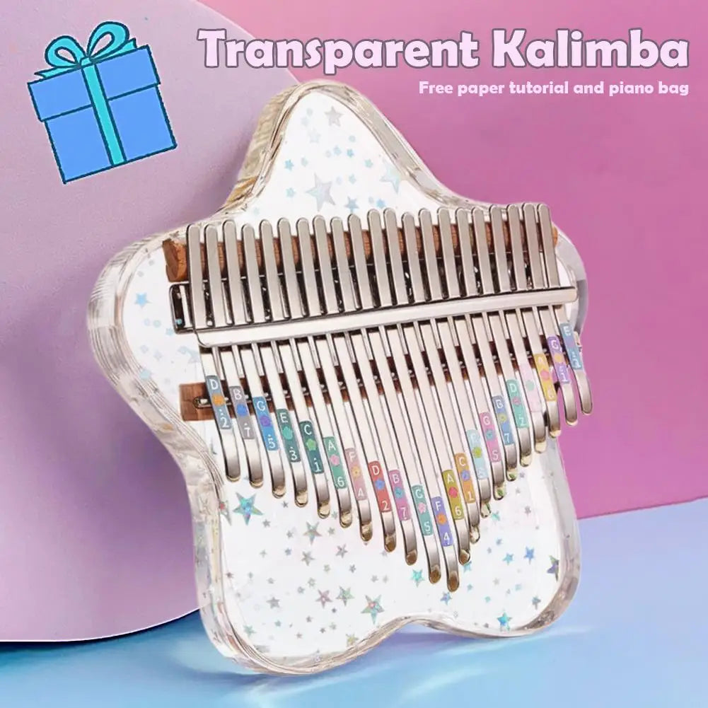 Crystal Clear Kalimba 21/17-Key Thumb Piano⁠