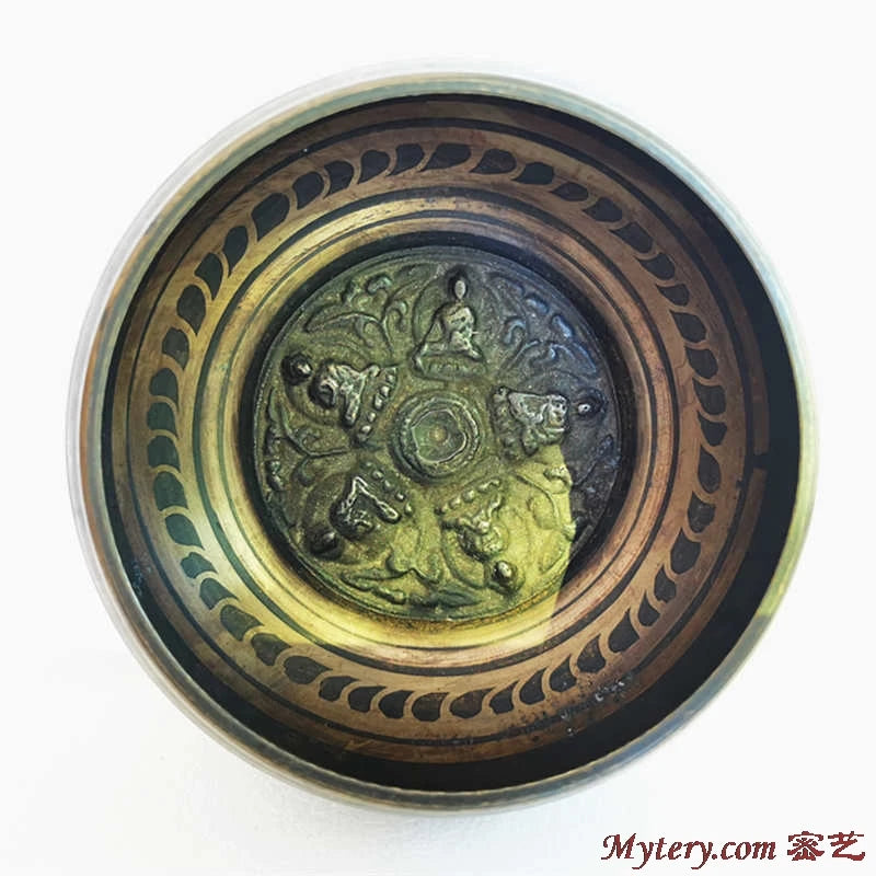 Tibetan Brass Singing Bowl (Five Buddhas Edition)⁠