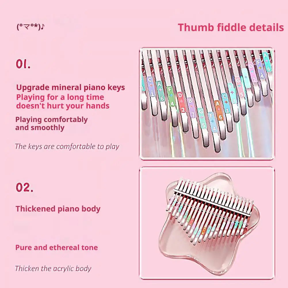 Crystal Clear Kalimba 21/17-Key Thumb Piano⁠