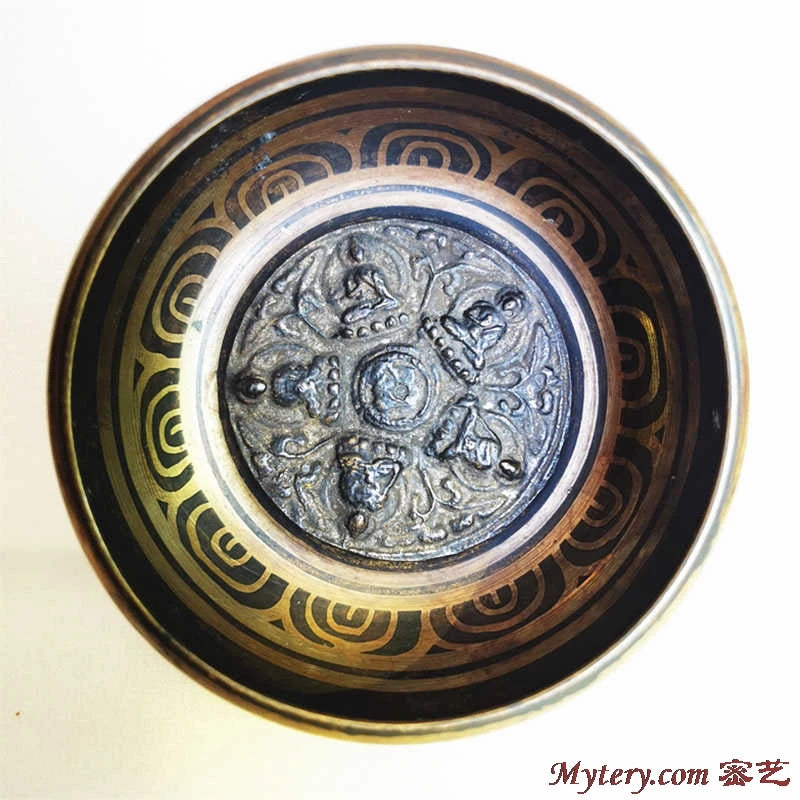 Tibetan Brass Singing Bowl (Five Buddhas Edition)⁠