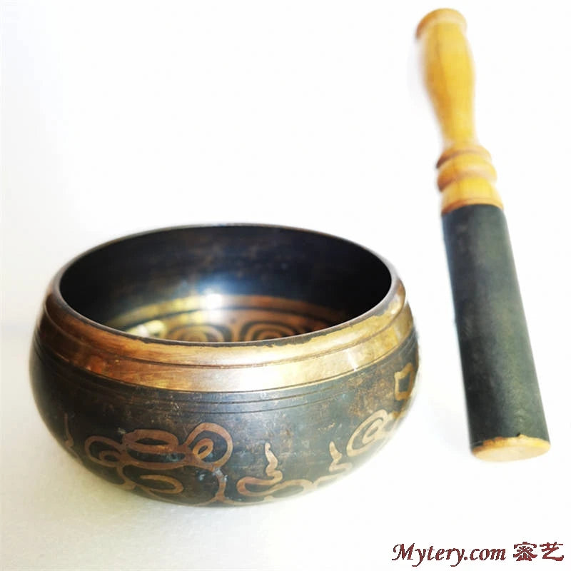 Tibetan Brass Singing Bowl (Five Buddhas Edition)⁠