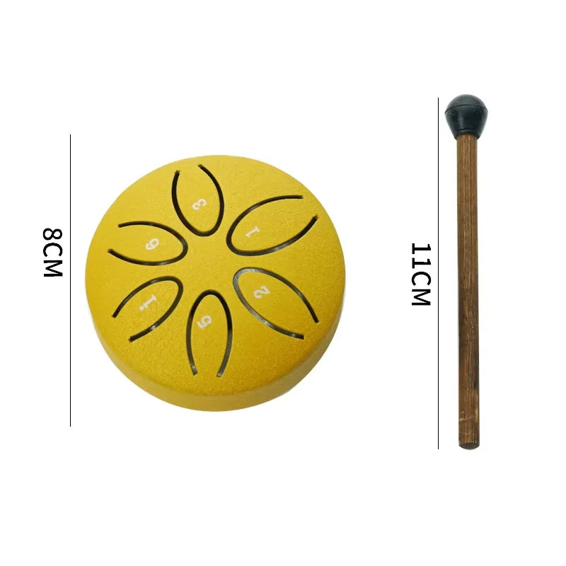 Portable Mini Steel Tongue Drum (8 Notes)⁠