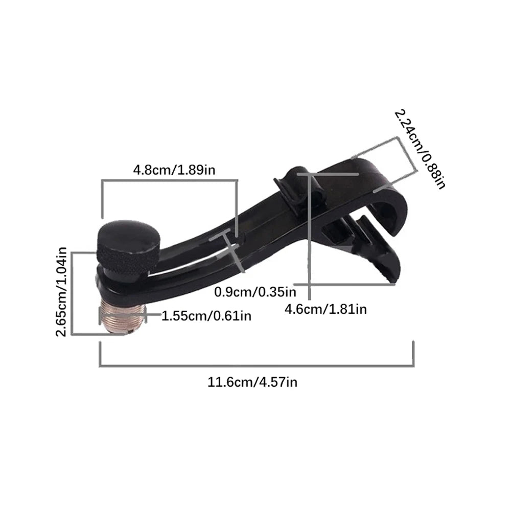 Drum Microphone Clip Holder Height Adjustable Mic Clip Stand Drum Rim Mount Clamp with Groove Gear Shock