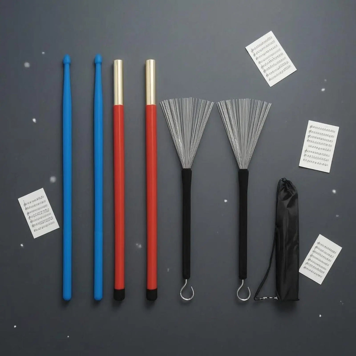 Acoustic Jazz Drumstick & Brush Set⁠